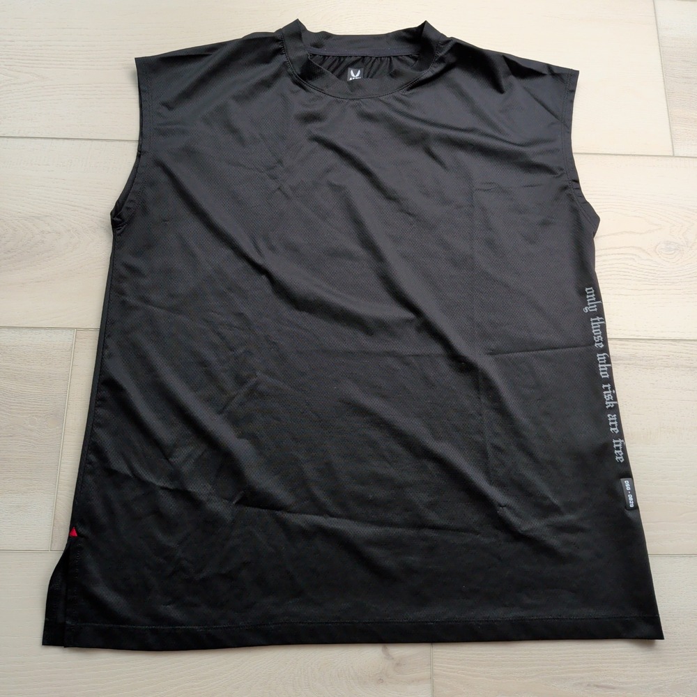 ASRV Silver-Lite 2.0 Oversized Cutoff Tank Top Mens XS SleevelessBlack DSG-0829
